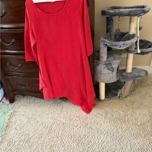 bryn Walker Vibrant Red Tunic Top